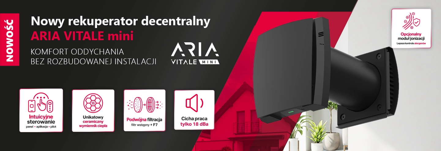 HEATPEX ARIA VITALE mini decentralizuotas rekuperatorius